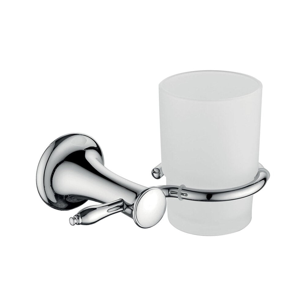Ferro Retro White - Chrome Toothbrush Holder