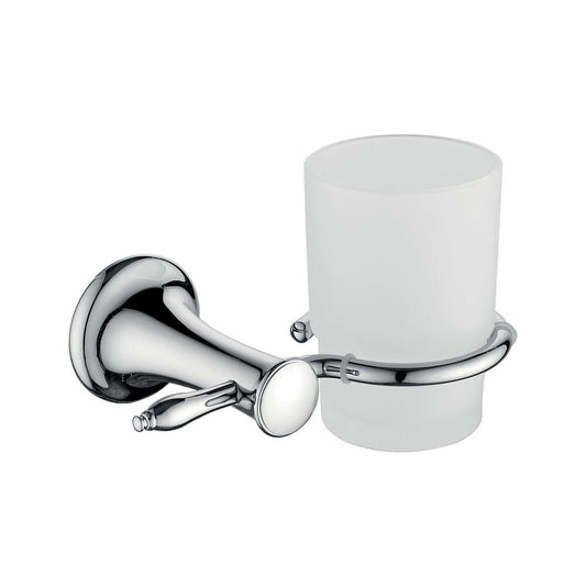 Ferro Retro White - Chrome Toothbrush Holder