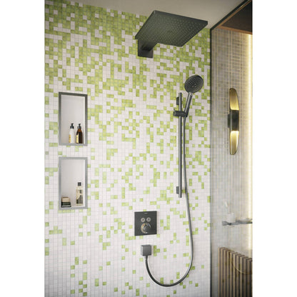 Hansgrohe AddStoris Toothbrush Holder in Black - Brushed Chrome