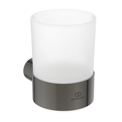 Стенен стойка за четки за зъби Ideal Standard Atelier Conca кръгла сиво Magnetic Grey