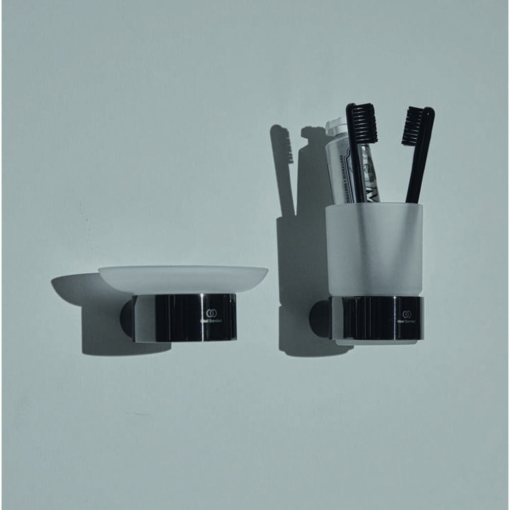Стенен стойка за четки за зъби Ideal Standard Atelier Conca кръгла сиво Magnetic Grey