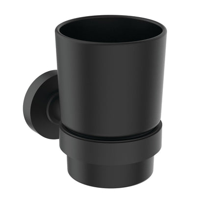 Държач за четки за зъби Ideal Standard IOM черен мат с черна чаша