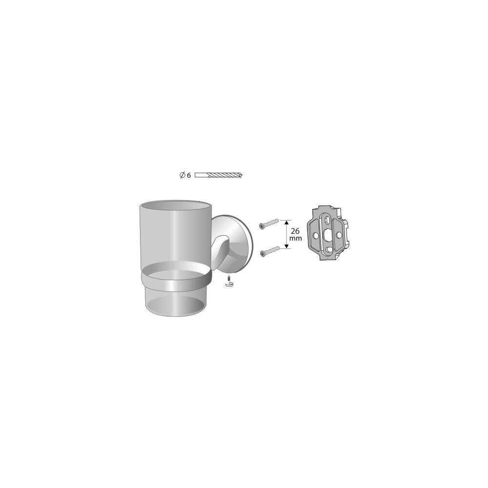 Bisk Chroma Satin Toothbrush Holder