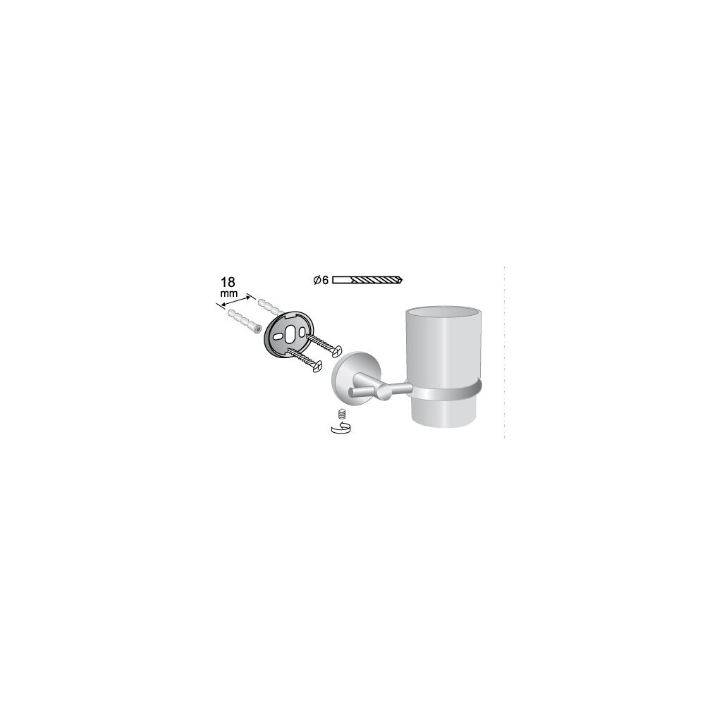 Сатенен държач за четки за зъби Bisk For You