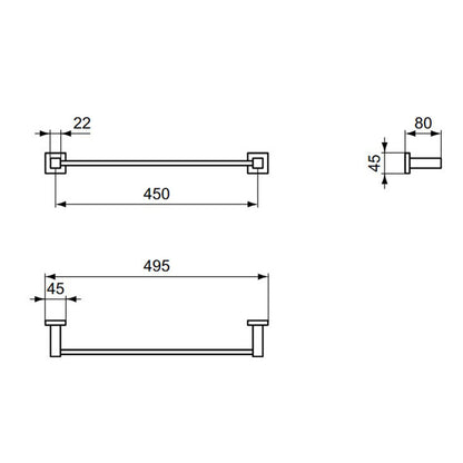 Ideal Standard IOM Towel Bar Holder 45 cm