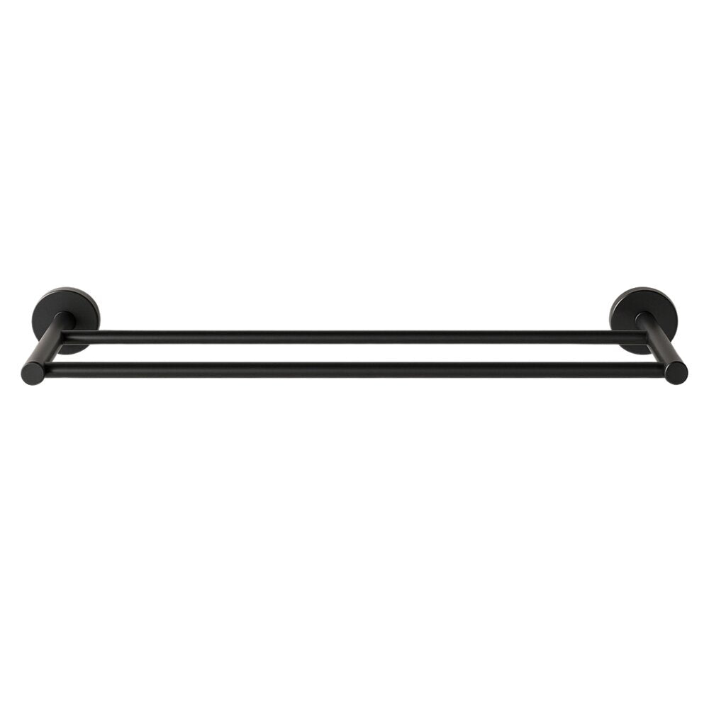 Двойна стойка за хавлии Balneo Qube Gun Metal мат 60 cm