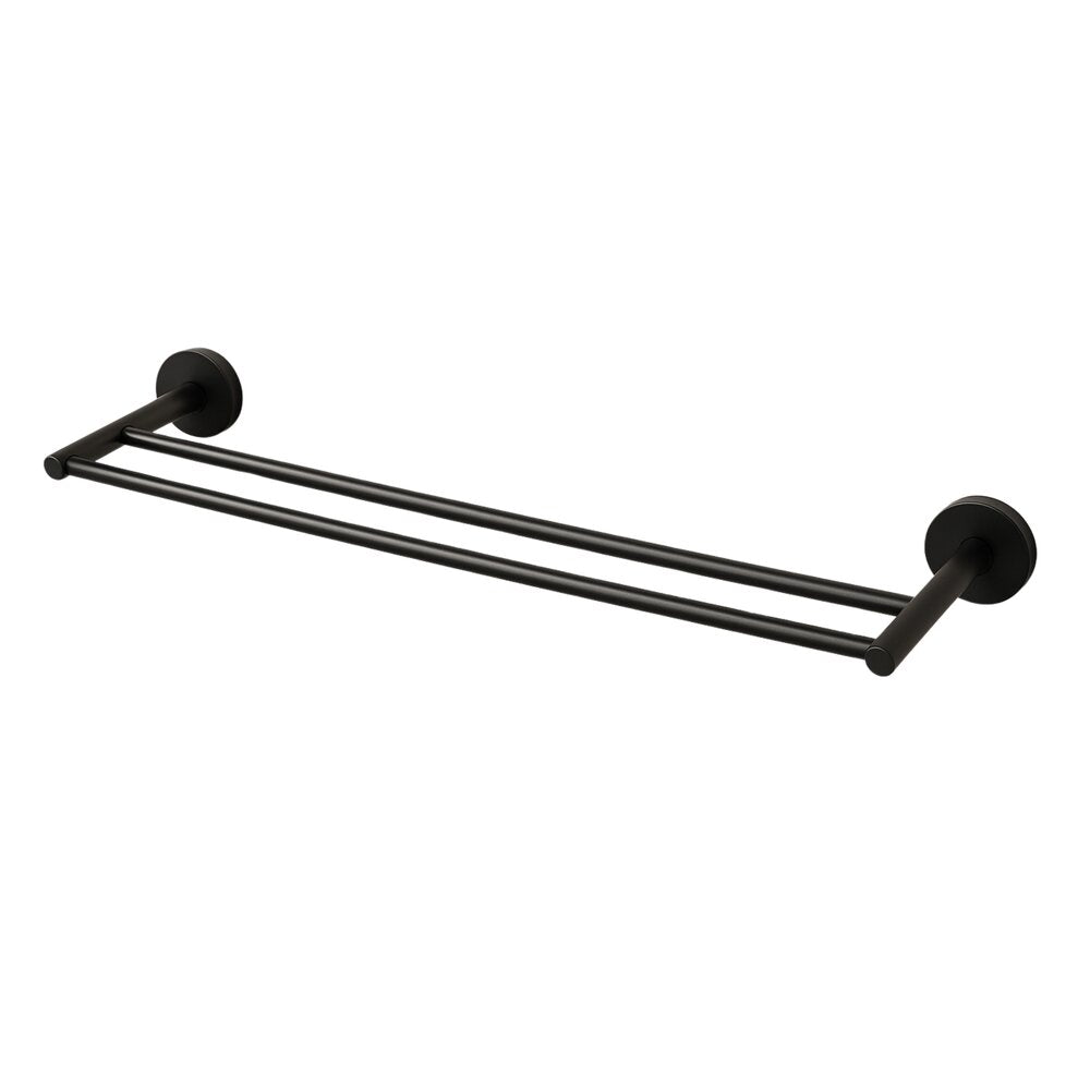 Двойна стойка за хавлии Balneo Qube черен мат 60 cm