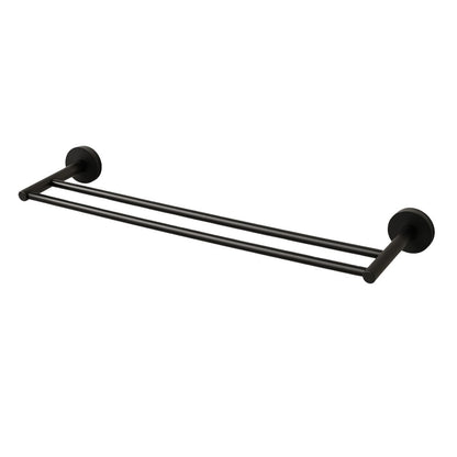 Двойна стойка за хавлии Balneo Qube черен мат 60 cm