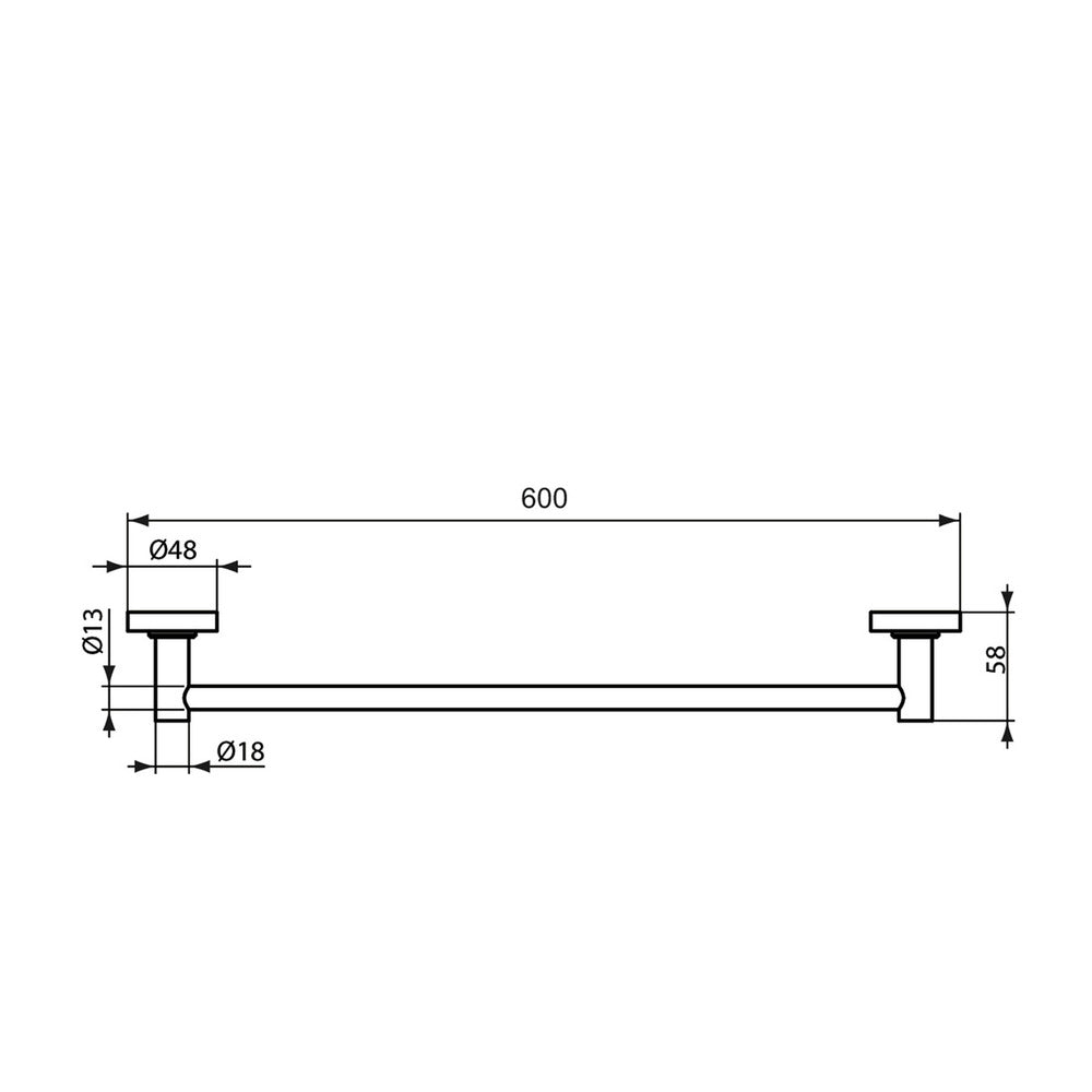 Ideal Standard IOM Matte Black Towel Bar 60 cm