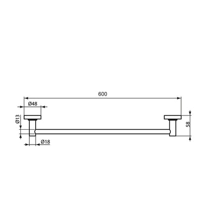 Ideal Standard IOM Matte Black Towel Bar 60 cm