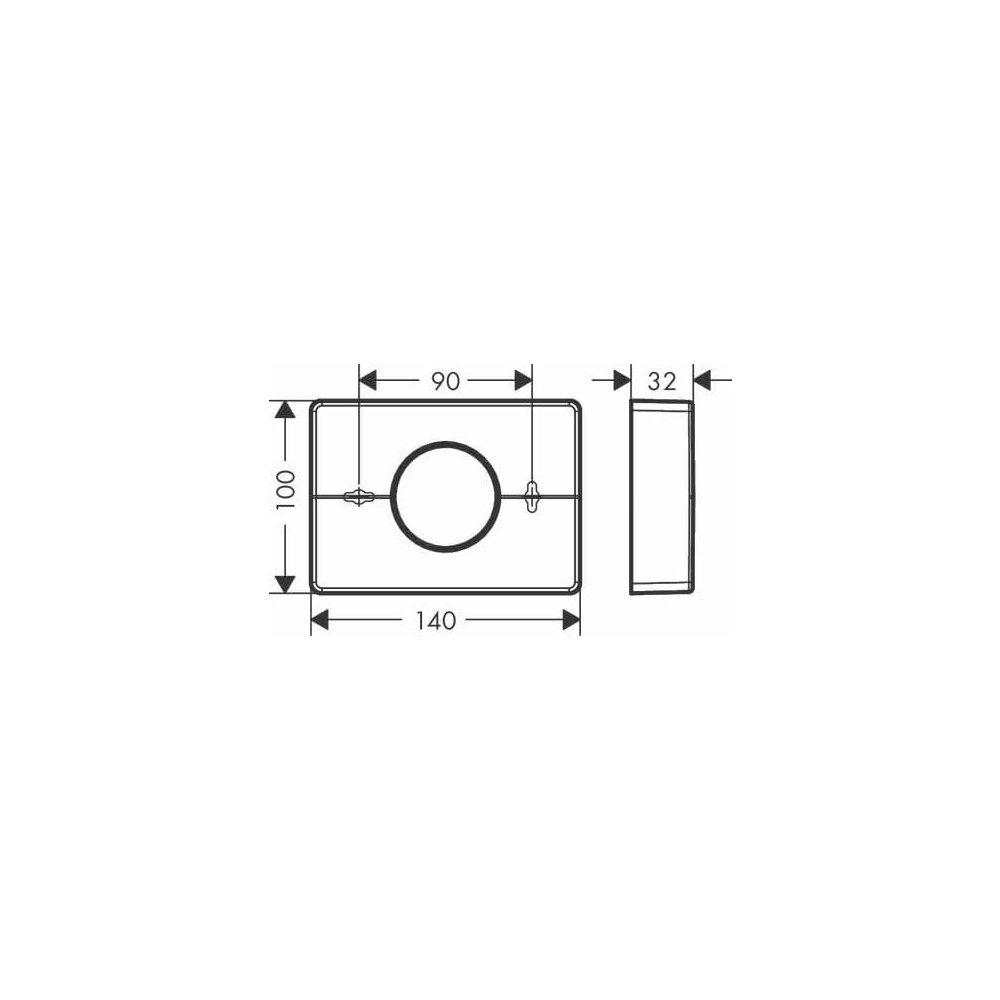 Мат черен подложка за санитарни торби Hansgrohe AddStoris
