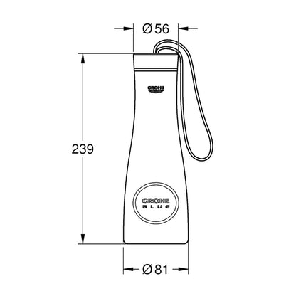 Термос Grohe Blue 450 мл антрацит перлит Hard Graphite