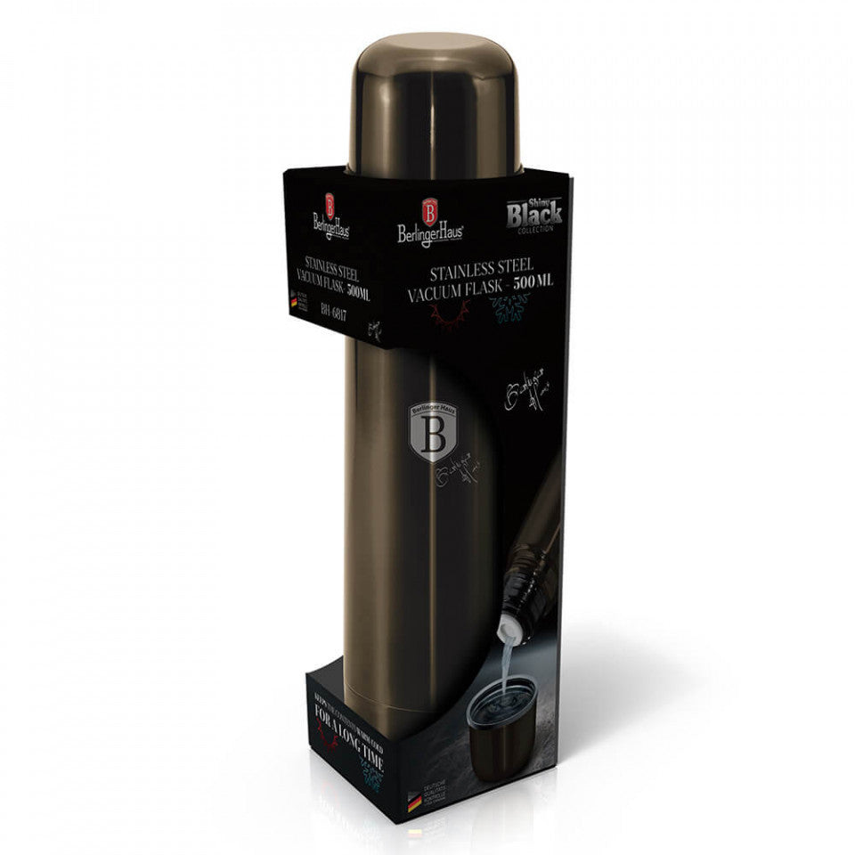 Термос Metallic Line Shiny Black Edition BerlingerHaus BH 6817