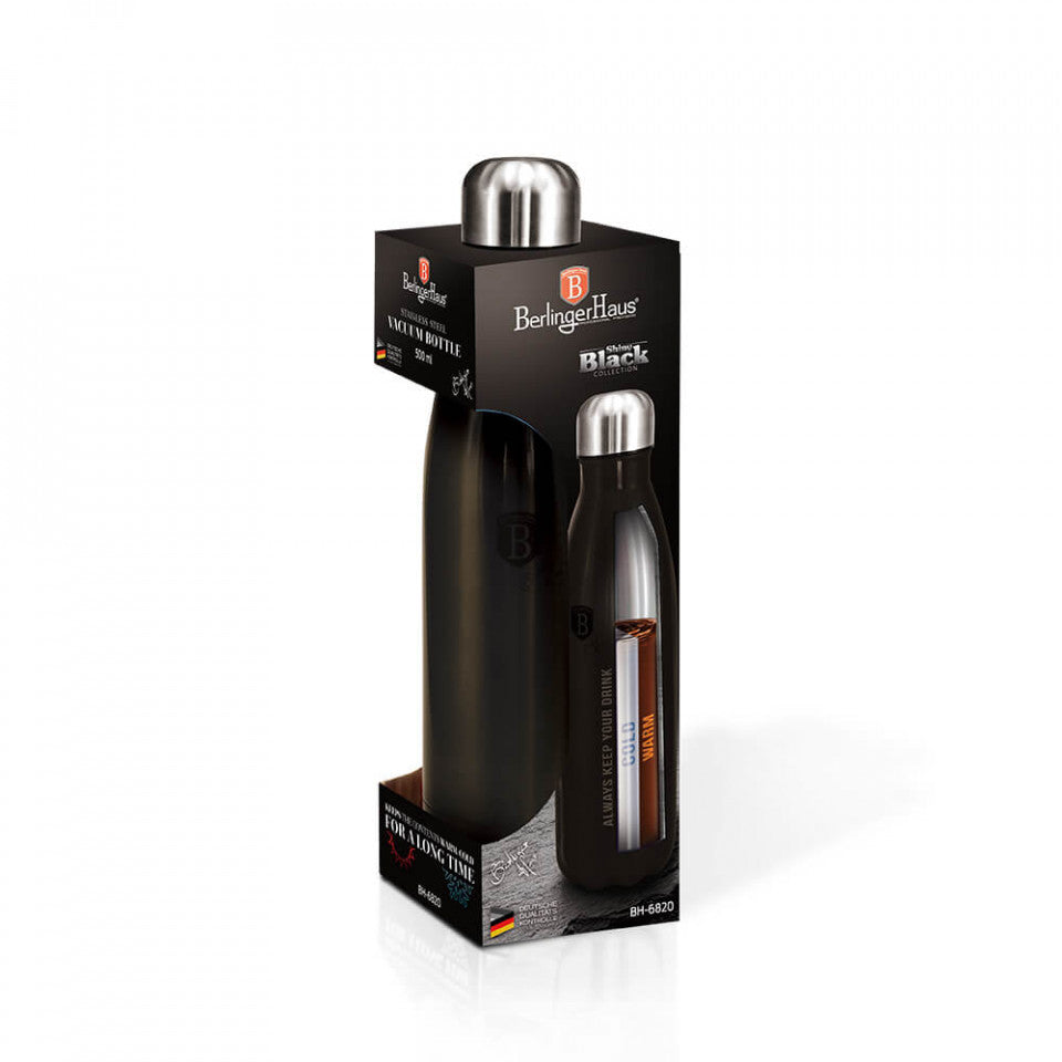 Термос Metallic Line Shiny Black Edition BerlingerHaus BH 6820