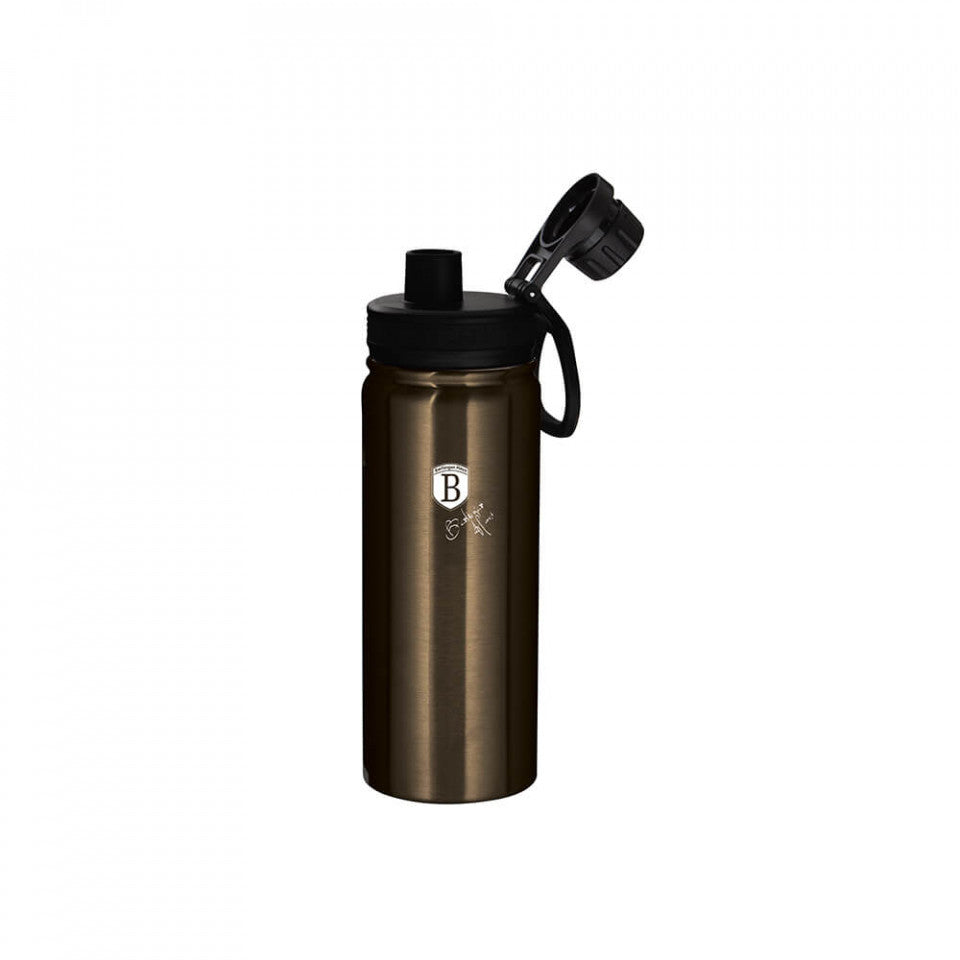 Термос спорт Metallic Line Shiny Black Edition BerlingerHaus BH 7760