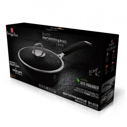 Дълбок тиган с капак Black Professional Line BerlingerHaus BH 6119