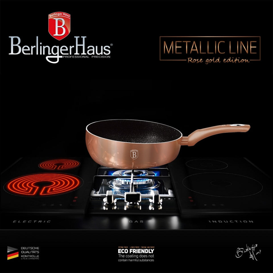 Сотейник 26 cm Rose Gold (Мед) Metallic Line Berlinger Haus BH 1522N