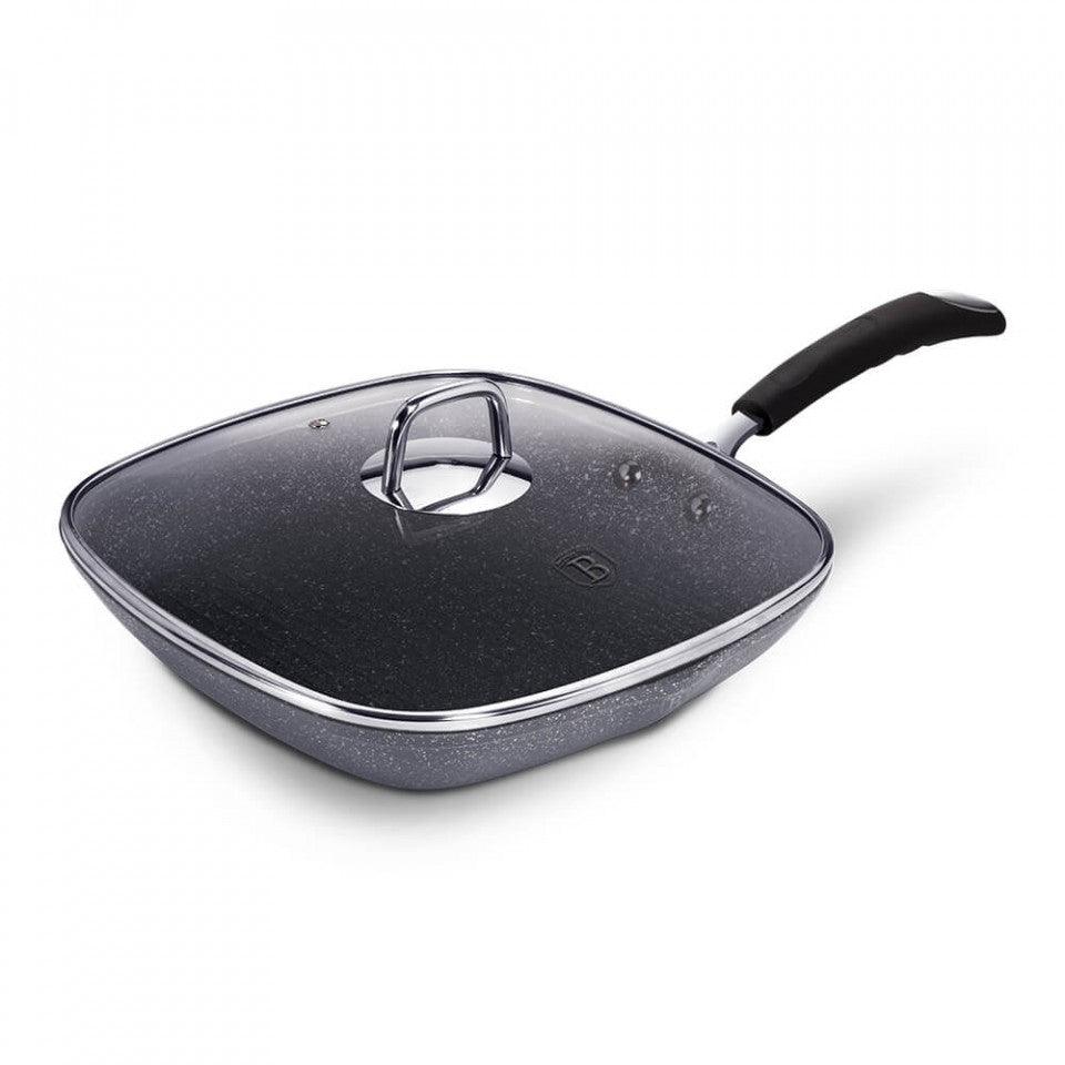Грил тиган с капак Stone Touch Line BerlingerHaus BH 6108