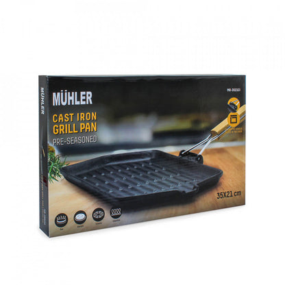 Скарата за печене Muhler Tika MR-3521CI 35x21cm, чугун 1003977