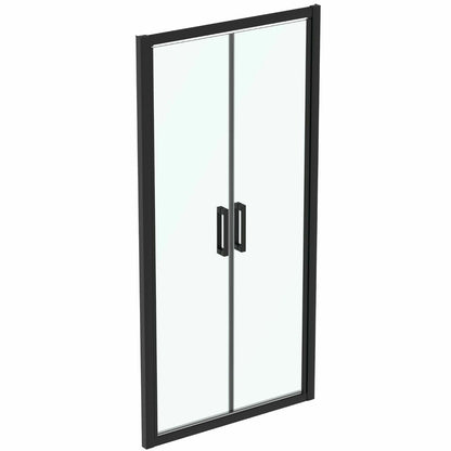 Врати с фиксиран сегмент 100 см черен мат Ideal Standard Connect 2