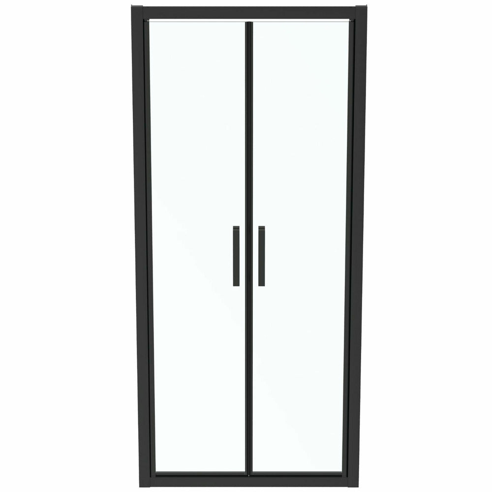 Swing door with fixed segment 90 cm matte black Ideal Standard Connect 2