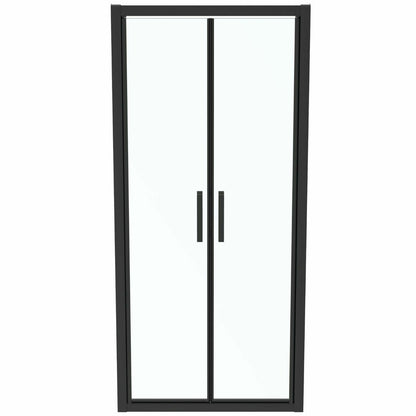 Swing door with fixed segment 90 cm matte black Ideal Standard Connect 2