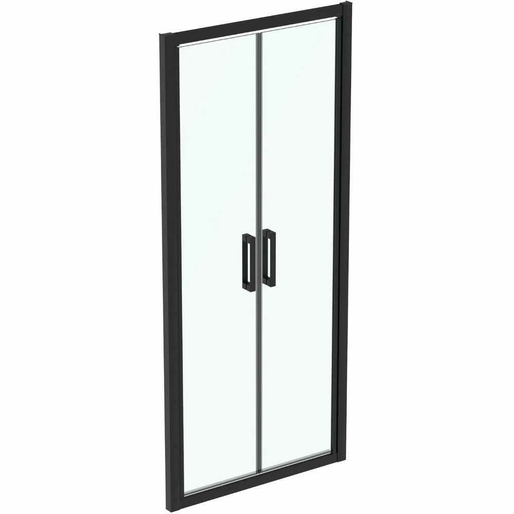 Swing door with fixed segment 90 cm matte black Ideal Standard Connect 2