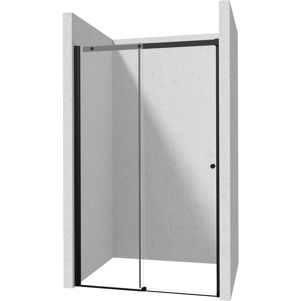 Deante Kerria Plus Black Sliding Shower Door 130 cm