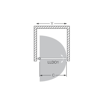 Душ врата Roth Lega Line, pivotanta, 90 см