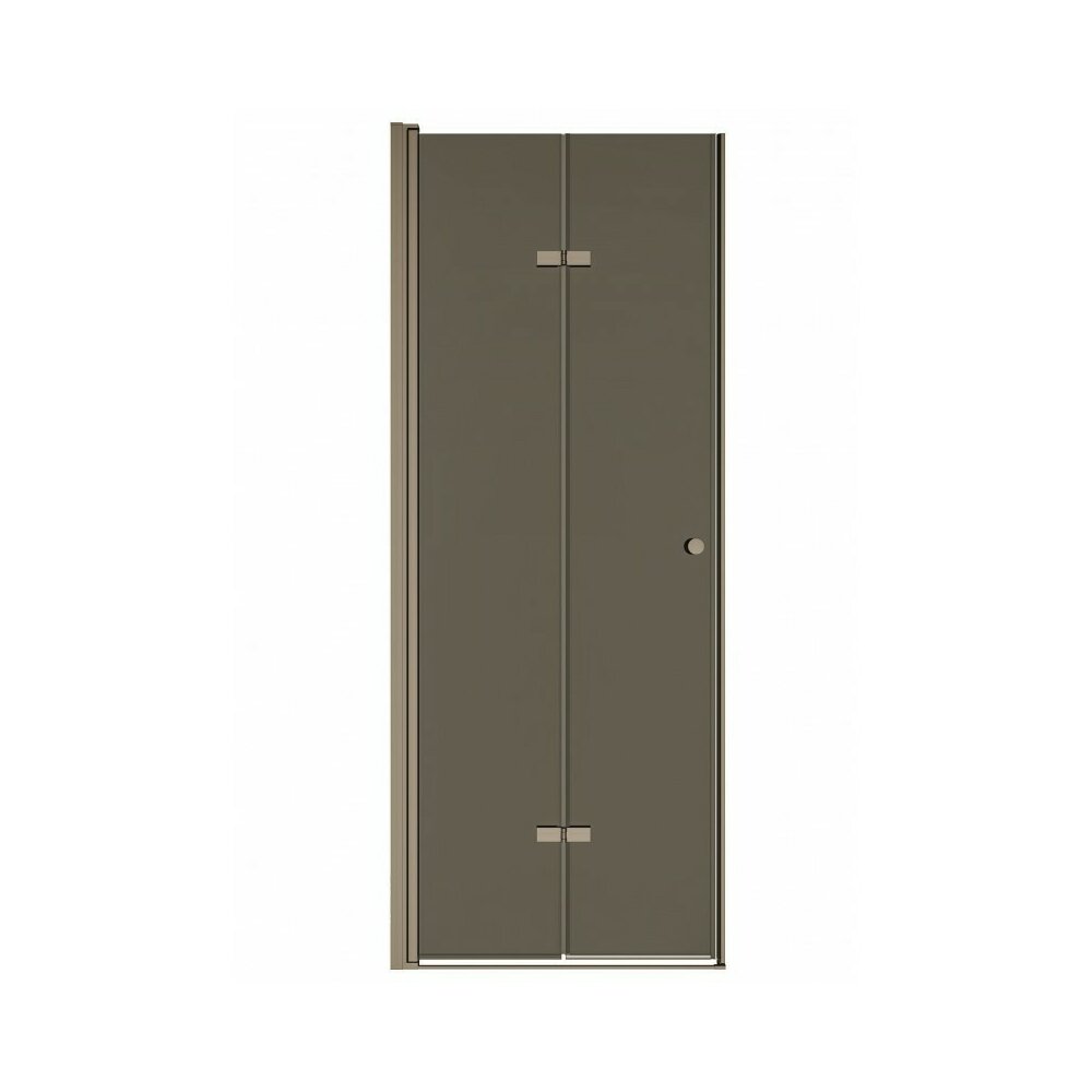 Inter Ceramic Folding Niche Door 77-78 cm Smoky Glass 6 mm Matte Grey Profile Gun Grey