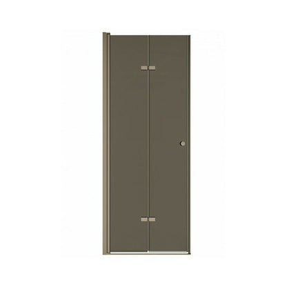 Inter Ceramic Folding Niche Door 77-78 cm Smoky Glass 6 mm Matte Grey Profile Gun Grey