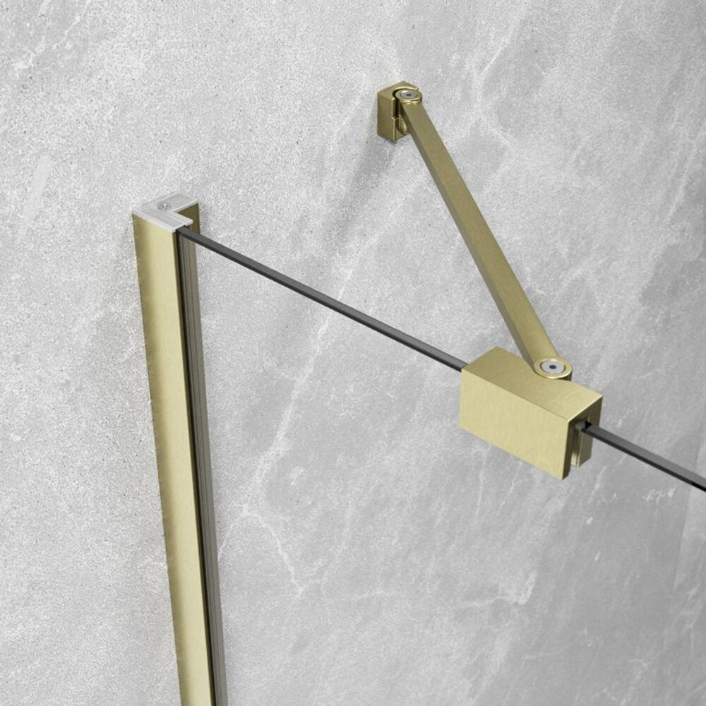 Врата за ниша Radaway Essenza KDJ 100 cm стъкло 6 mm завършване златно матово-прозрачно ляво отваряне
