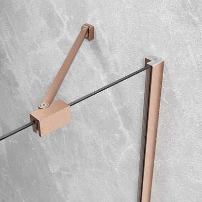 Душ врата Radaway Essenza KDJ 110 cm стъкло 6 mm с покритие медно никелирано-прозрачно дясно отваряне