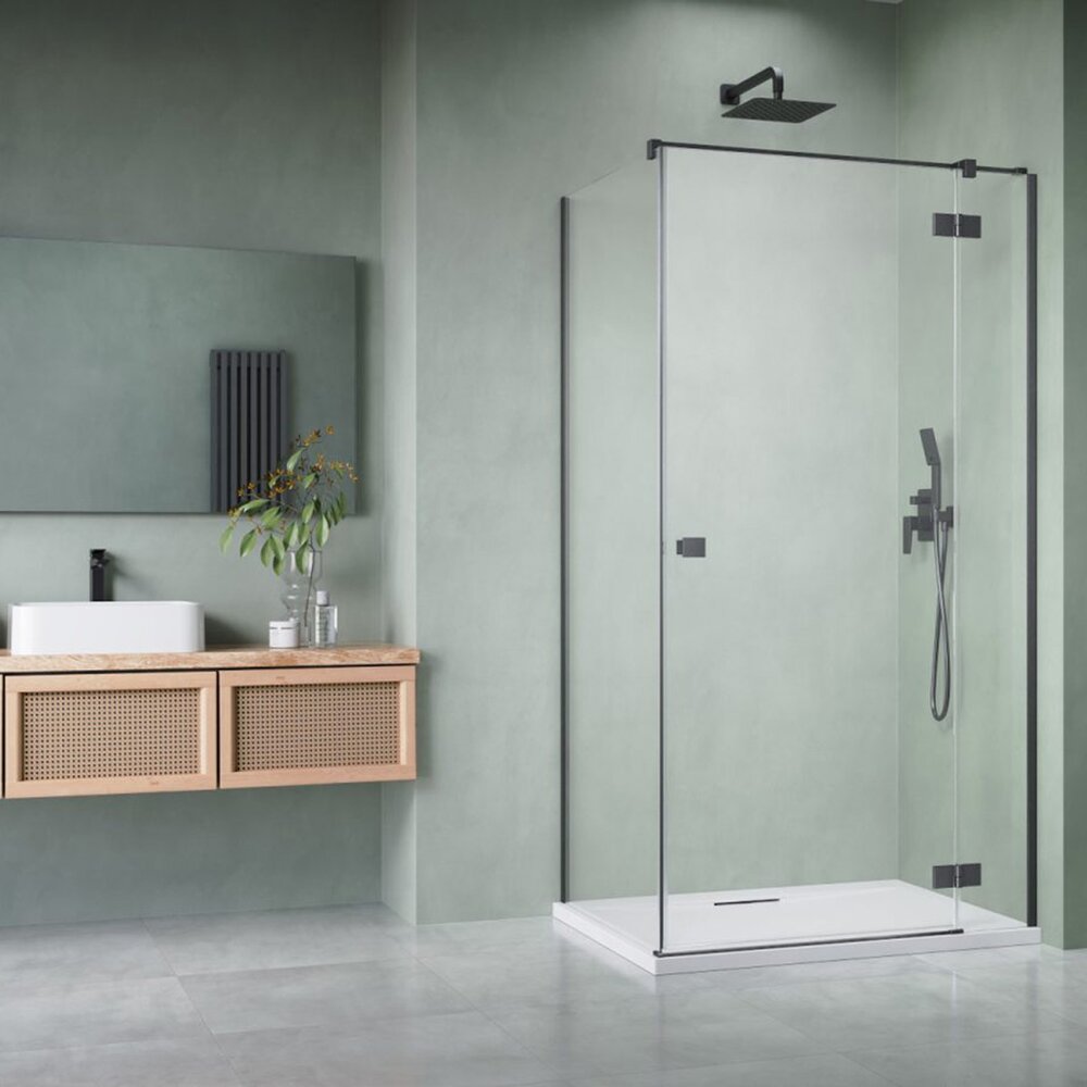Душ врата Radaway Essenza KDJ 110 cm стъкло 6 mm завършек GunMetal матово-прозрачно дясно отваряне