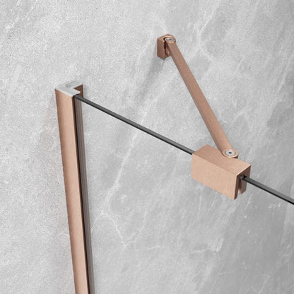 Душ врата Radaway Essenza KDJ 120 cm стъкло 6 mm с покритие медно никелирано-прозрачно отваряне наляво