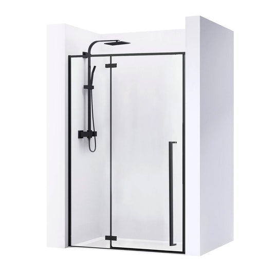 Rea Fargo 120 cm Hinged Niche Door 6 mm Black Glass