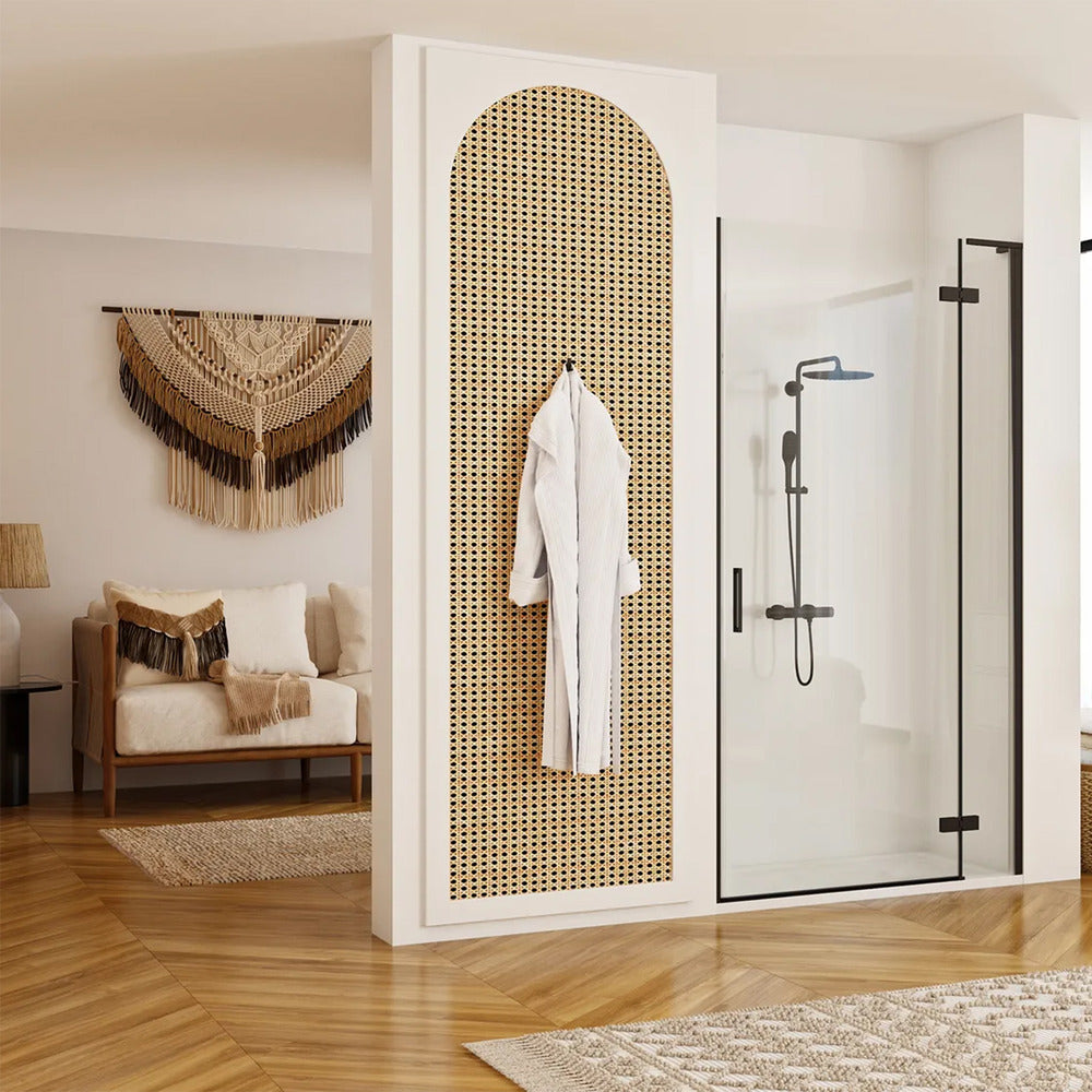 Rea Hugo 100 cm Hinged Niche Door 6 mm Black Glass