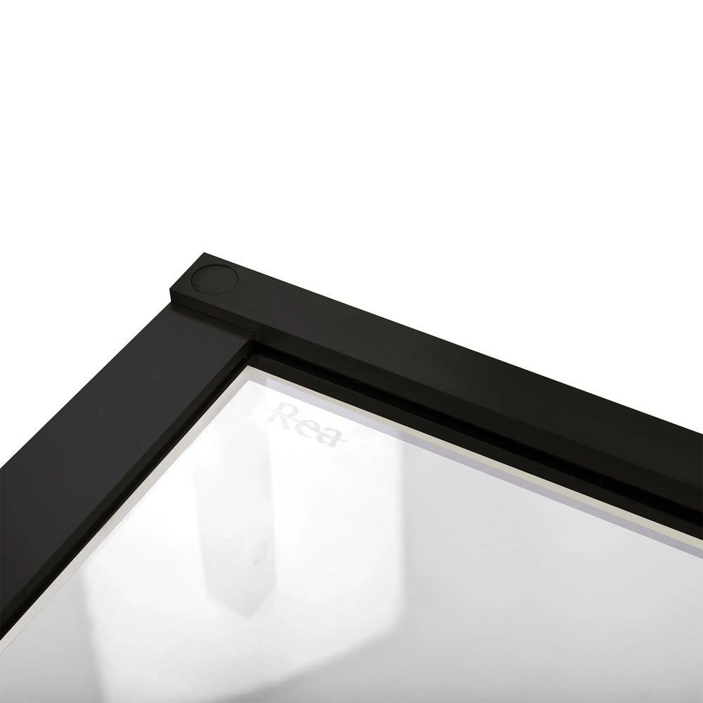 Rea Hugo 100 cm Hinged Niche Door 6 mm Black Glass