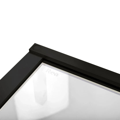 Rea Hugo 80 cm Hinged Niche Door 6 mm Black Glass
