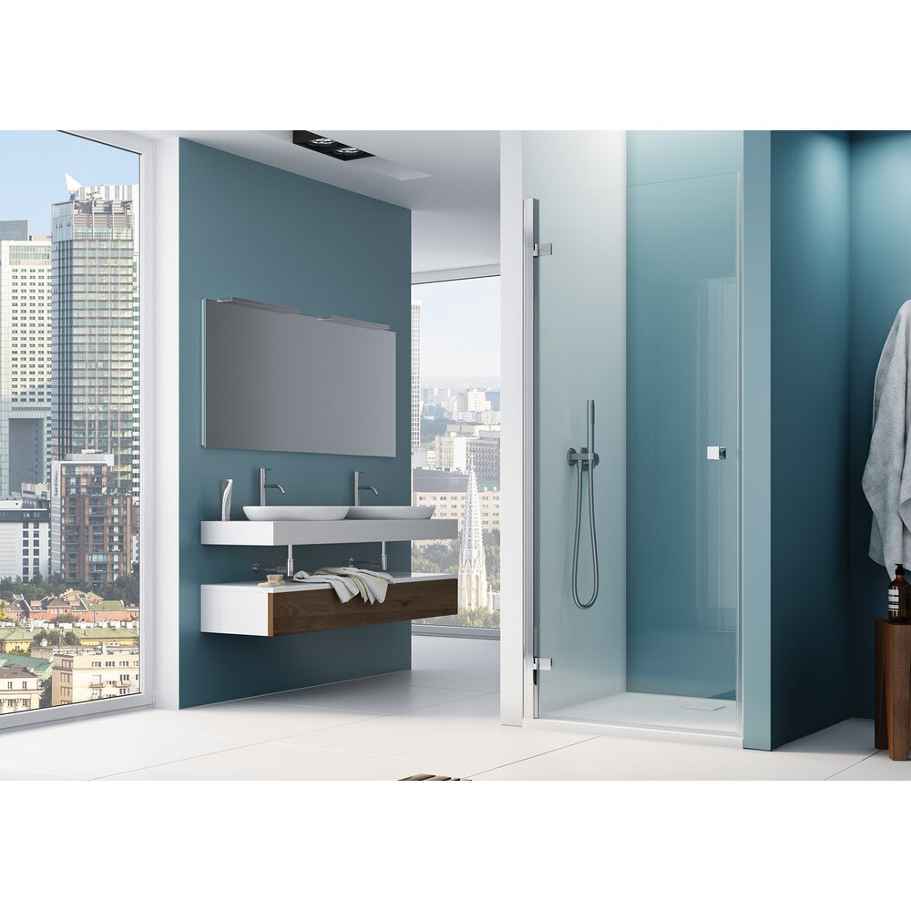 SanSwiss Annea AN13 Left Hinged Niche Door 120 cm 6 mm Glass Chrome