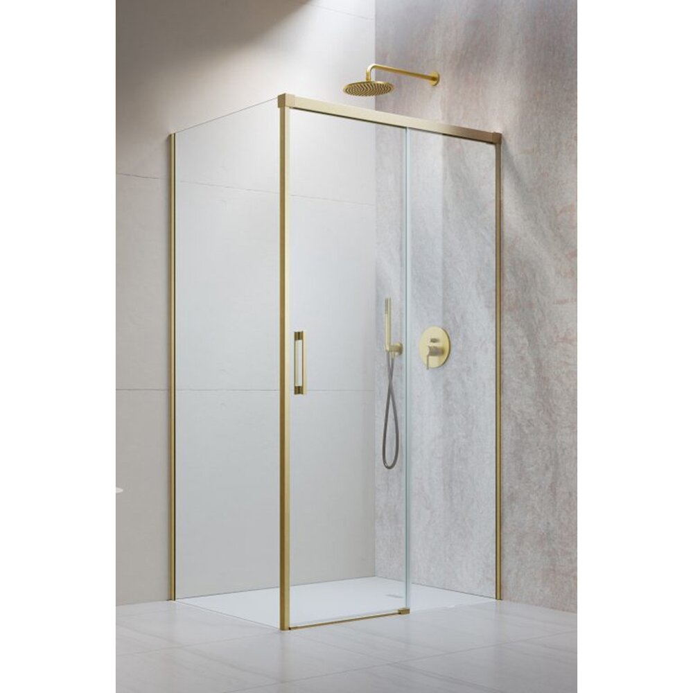 Слайдваща врата за ниша Radaway Idea KDJ 100 cm стъкло 6 mm злато матово-прозрачно дясно отваряне