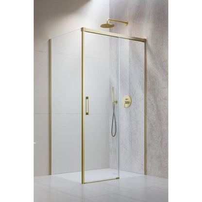 Слайдваща врата за ниша Radaway Idea KDJ 100 cm стъкло 6 mm злато матово-прозрачно дясно отваряне