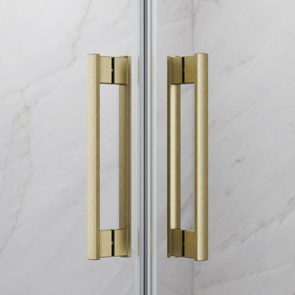 Слайдваща врата за ниша Radaway Idea KDJ 100 cm стъкло 6 mm злато матово-прозрачно дясно отваряне