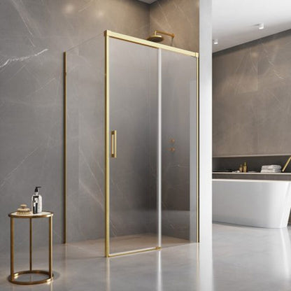 Слайдваща врата за ниша Radaway Idea KDJ 150 cm стъкло 6 mm златист-прозрачен дясно отваряне