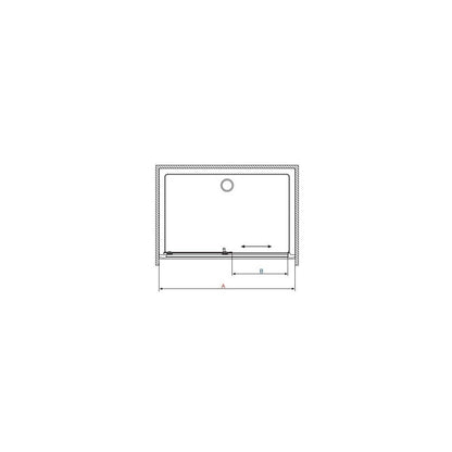 Radaway Premium Plus DWJ Sliding Shower Door 110 cm 6 mm Glass Chrome-Transparent