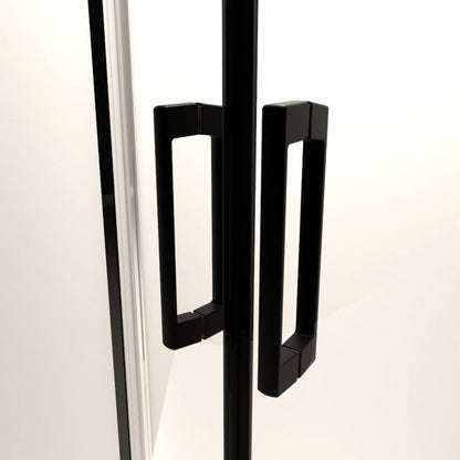 Слайдваща врата за ниша Radaway Premium Pro DWJ 130 cm стъкло 6 mm матово черно-прозрачно дясно отваряне