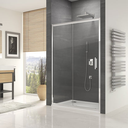 SanSwiss Ocelia Sliding Shower Door 150 cm 5 mm Glass Chrome