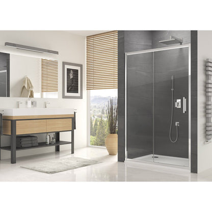 SanSwiss Ocelia Sliding Shower Door 150 cm 5 mm Glass Chrome