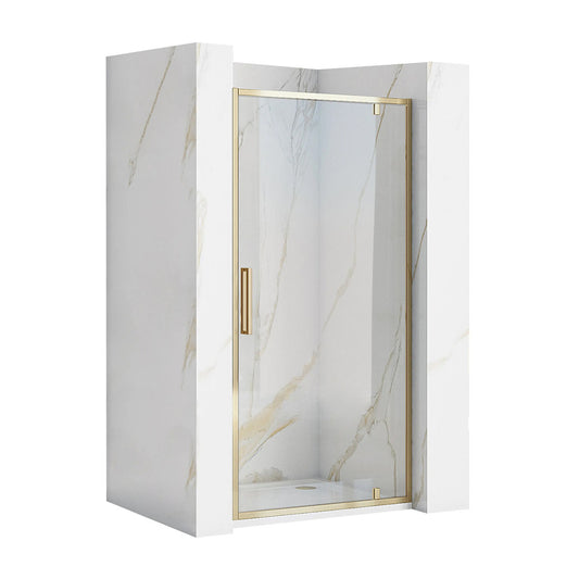 Rea Rapid Swing Pivot Door 100 cm 6 mm Glass Gold