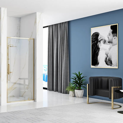 Rea Rapid Swing Pivot Door 100 cm 6 mm Glass Gold